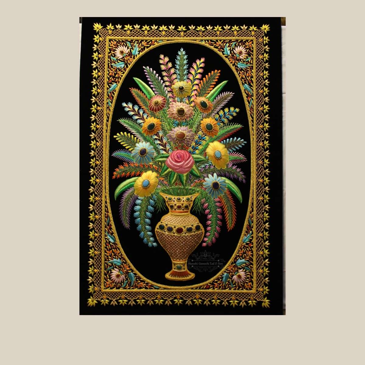 Flower Pot - Embroidery Art Work