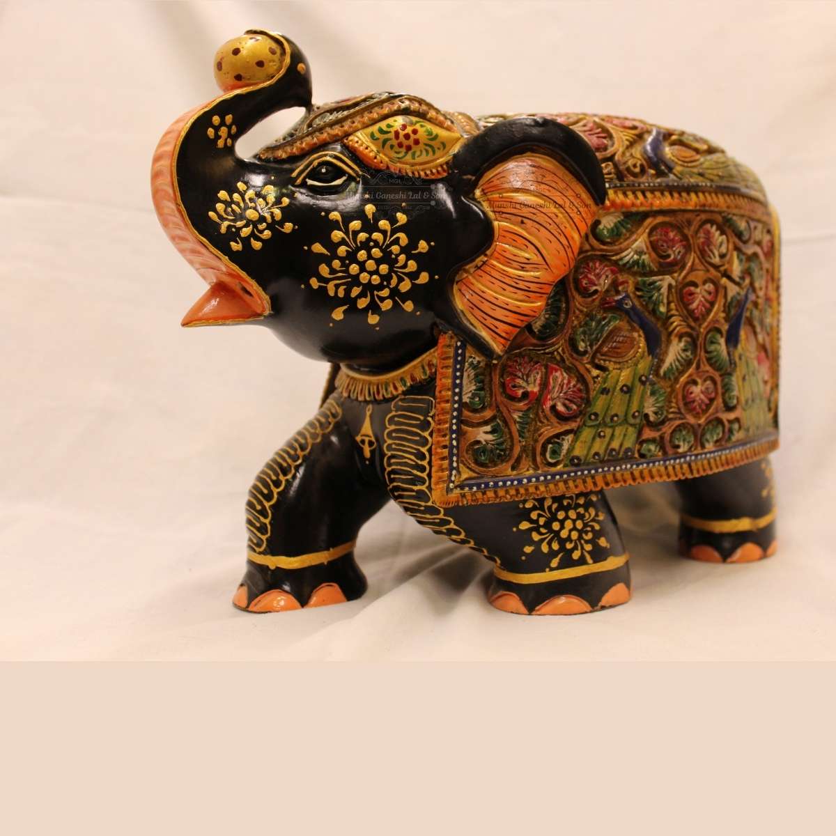 Black Trunkup Good Luck Elephant